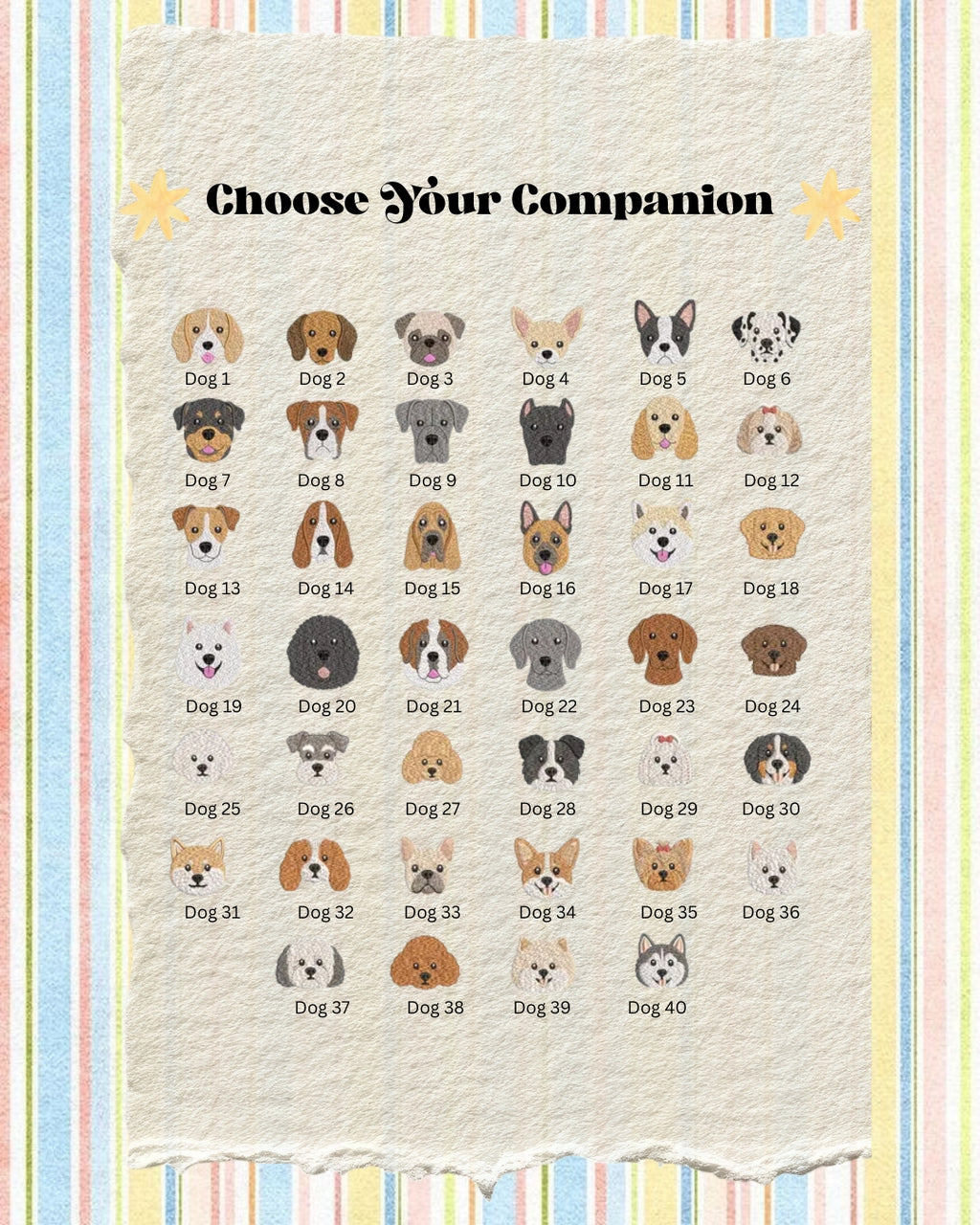 Custom Embroidered Pet Portrait | 5" × 7"